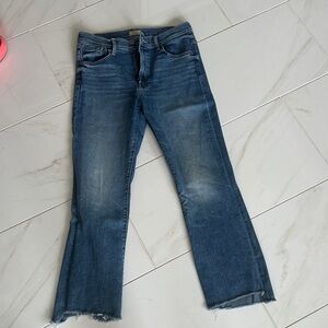 Mother jeans crop step fray